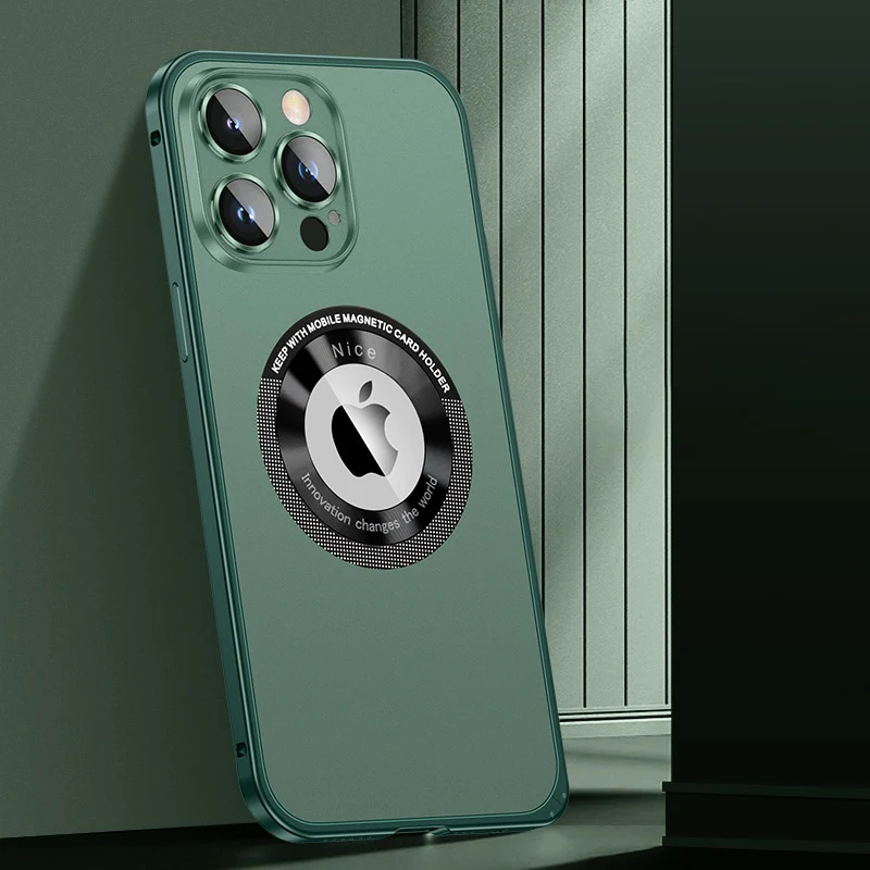 Metal Frame Hollow Magnetic Mobile Phone Case - Image 6