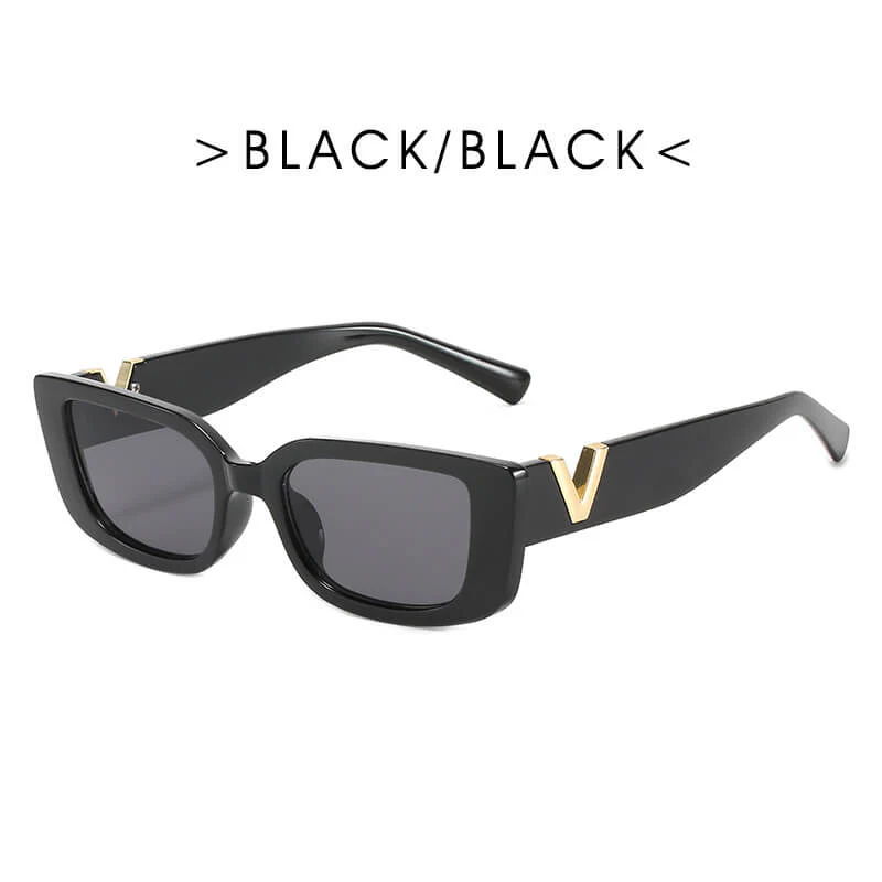 Retro Square Small Frame Sunglasses Rectangle Vintage Small Eyeglasses New - Image 5