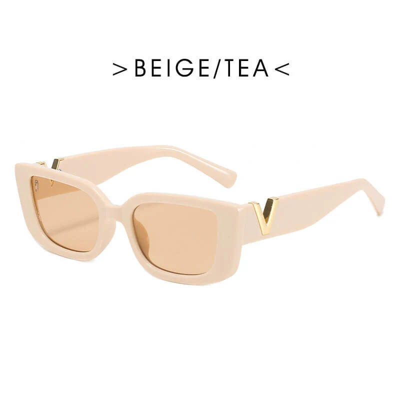 Retro Square Small Frame Sunglasses Rectangle Vintage Small Eyeglasses New - Image 6