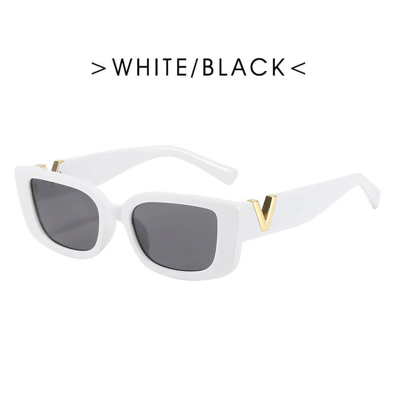 Retro Square Small Frame Sunglasses Rectangle Vintage Small Eyeglasses New - Image 7