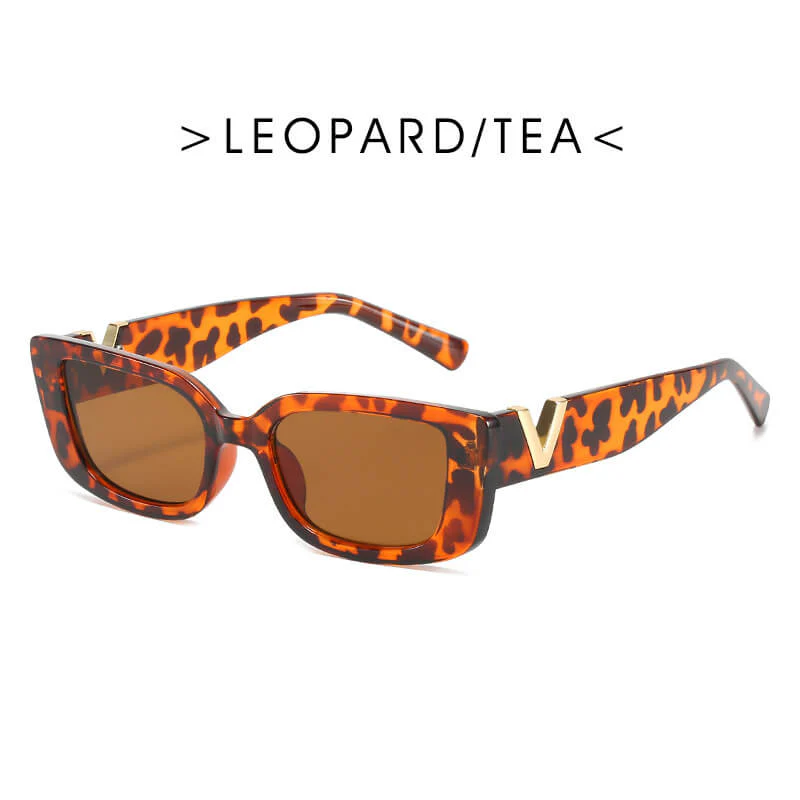 Retro Square Small Frame Sunglasses Rectangle Vintage Small Eyeglasses New - Image 9